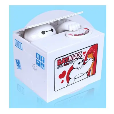 (Baymax) Kids Cartoon Electric Money Box Stealing Money Piggy Bank Toy With Music