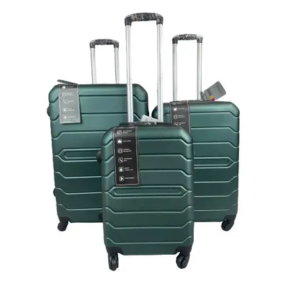 (D.Green, Set of 3) Hampton & Stewart Suitcase Hardshell Lugguage