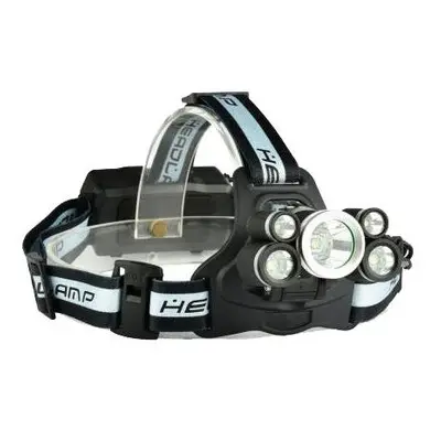 (Black) 1700LM Telescopic Zoom USB Rechargeable Modes Headlamp with SOS Help Whistle