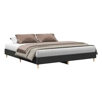 vidaXL Bed Frame without Mattress Black 180x200cm Engineered Wood