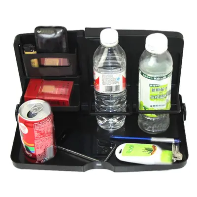 Foldable Car Seat Back Table Multi-Layer Food Drink Holder Multifunctional Phone Fixed Stand