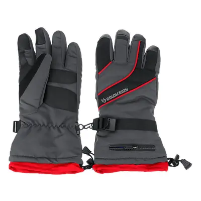 (Red, M) Winter Ski Cycling Thermal Gloves Touch Screen Anti-slip Full Finger Bike Glove