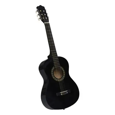 vidaXL Classical Guitar for Beginner and Kids Black 1/2 34"