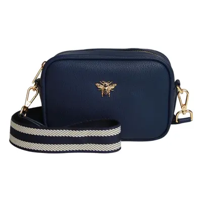 (Navy) Vegan Leather Mini Crossbody Bag