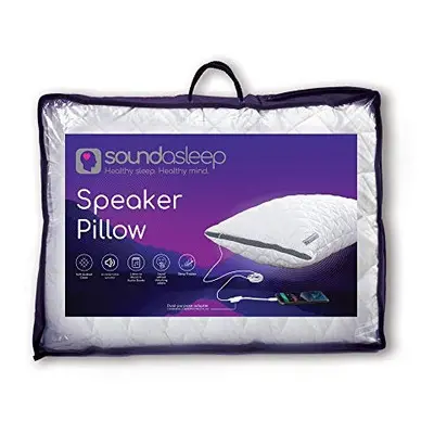 Soundasleep Speaker Pillow - Music Pillow with Built in Speaker - Quilted Cover Singing Pillow w