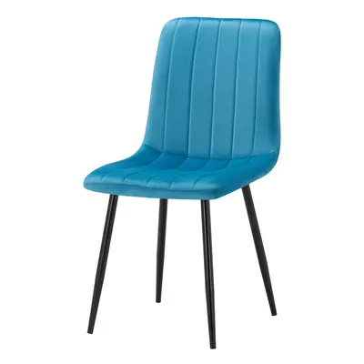 (Teal ) MOF Milan Velvet Dining Chairs Sturdy Metal Legs