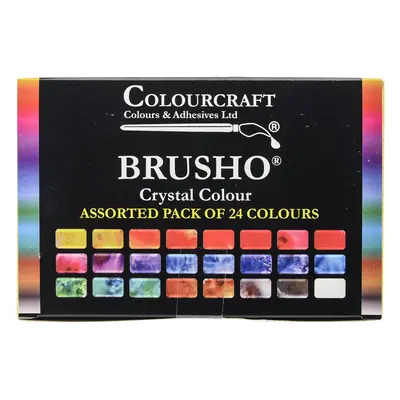 Brusho Crystal Colours Set 24/Pkg-Assorted Colors