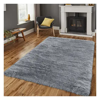 (Grey, x cm) Large Shaggy Rugs Living Room Carpet Fluffy Pile