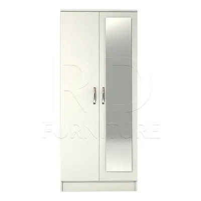 Ready assembled Classic Door Mirrored Wardrobe White