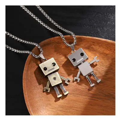 Street hipster hiphop robot influencer necklace