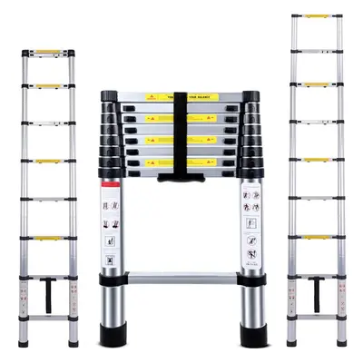 (2.6m) Telescopic Ladder Aluminium Telescoping Ladders Collapsible Extendable Portable Multi Pur