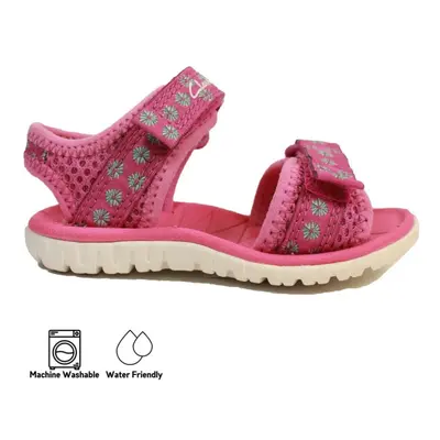 (6 (Children's)) Surfing Tide Toddler | Hot Pink | Children's Double Rip Tape Sandals