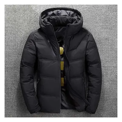 (black, M) Winter Jacket Mens Quality Thermal Thick Coat Snow Red Black Parka Male Warm Outwear 