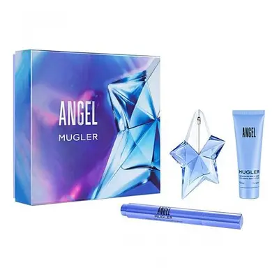 Angel Pcs Set For Women: 0.85 Oz Eau De Parfum Spray + 1.7 Body Lotion + 0.6 Perfuming Brush