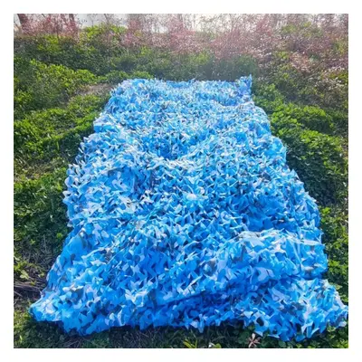 (blue, 4*6m) Outdoor Camouflage Net Sun Protection For Camping Shooting Hunting Hide Decoration 