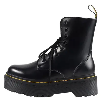 (black, 43) Women&apos;s Thick Bottom High-top Leather Winter Women&apos;s Boots