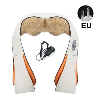 (EU plug) U Shape Kneading Shiatsu Infrared Heated Kneading Car/home Massagem Cervical Back Neck