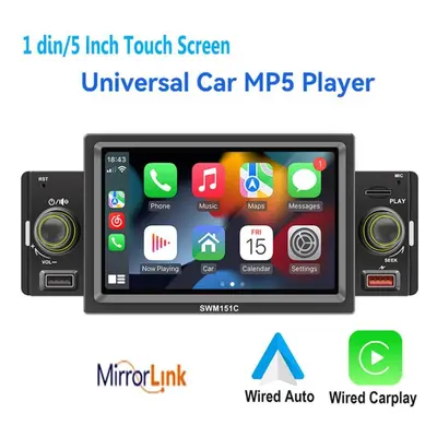 (as the picture) Inch Car Radio Din Carplay Android Auto Multimedia Player Bluetooth Mirrorlink 