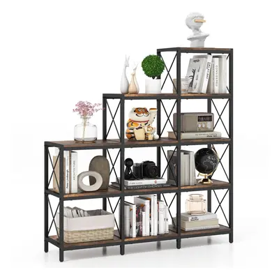 Wooden Cube Bookcase Tier Open Storage Cabinet Free Standing Anti-toppling