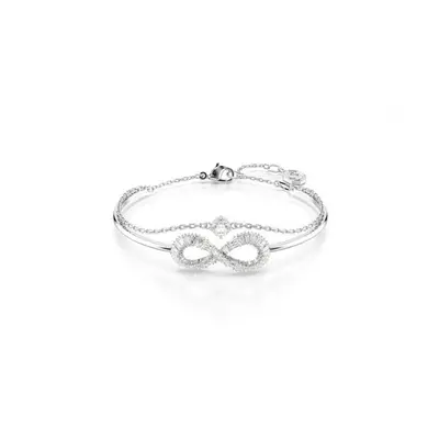 Swarovski Hyperbola White Rhodium Plated Infinity Bangle