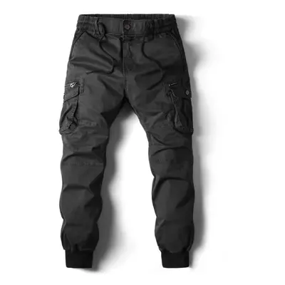 (black, 34) Spring Men&apos;s Large Size Casual Cargo Pants Loose Leggings