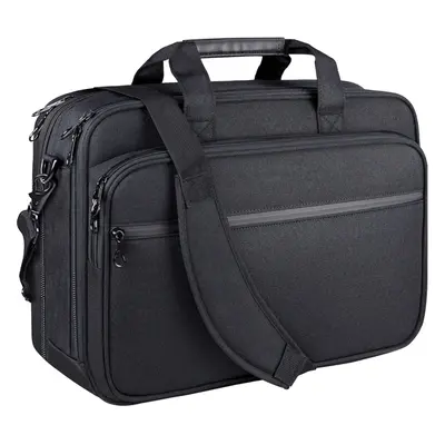 (17.3 inches, Black) Laptop Bag Premium Laptop Briefcase Fits Up to 17.3 Inch Laptop Expandable 