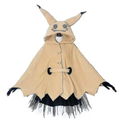 (1X 2X) Miccostumes Women's Mimikyu Cloak With Skirt Belt Gloves_y