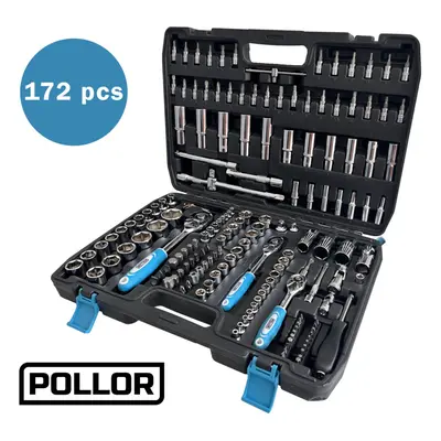 172 Pcs Ratchet Socket Set 1/4" 3/8" 1/2" Tool Kit Spanner