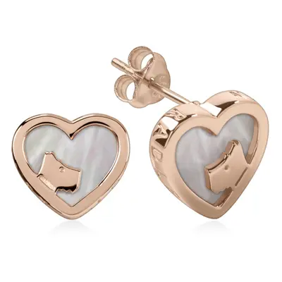 Radley Ladies Love Sterling Silver Mother of Pearl Heart shaped studs