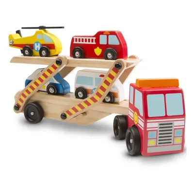 Childrens Melissa & Doug Emergency Vehicle Carrier Toy Age 3+