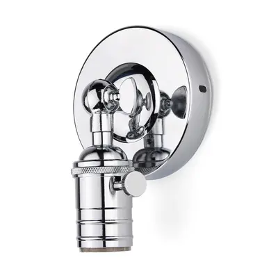 (Chrome) Modern Edison Vintage Ceiling Light Wall Lamp Bulb Holder Socket Sconce