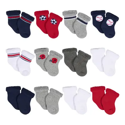 gerber Unisex Baby 12-Pair Sock Bundle Sports Blue Months