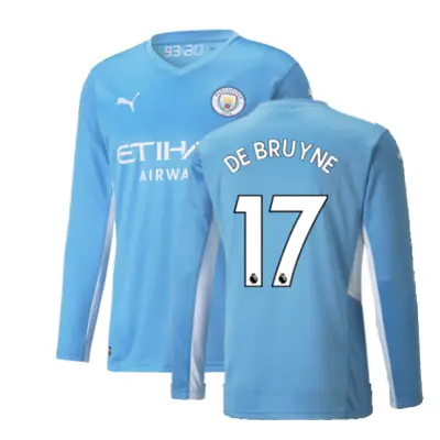 (XXL) Man City Long Sleeve Home Shirt (DE BRUYNE 17)