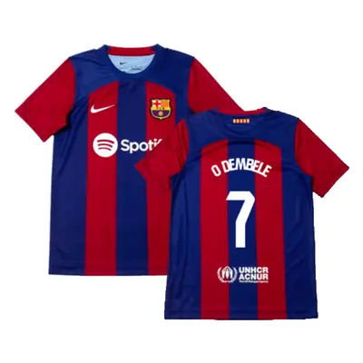 (XLB) Barcelona Home Shirt (Kids) (O Dembele 7)