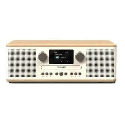 Pure CLASSIC-CD6 DAB+/FM CD Radio with Bluetooth - White & Oak