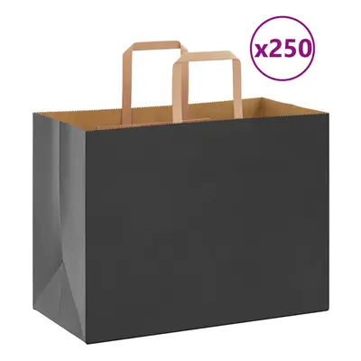 (black, x x cm/ pcs) vidaXL Paper Bags pcs with Handles White 21x11x28 cm Paper Grocery Bag