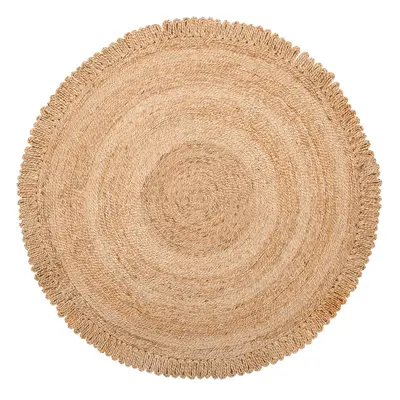 Round Jute Area Rug ? cm Beige ERENCE