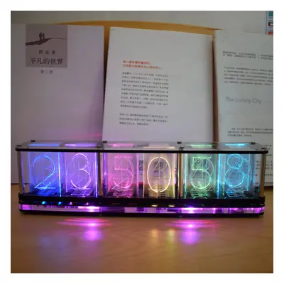 Glow Clock Full Color RGB Glow Tube Clock LED Music Spectrum Kit