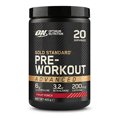 ON Gold Standard Preworkout Advanced with lCitrulline Betaalanine and Caffeine Fruit Punch Servi