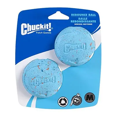 ChuckIt! Rebounce Natural Recycled Rubber Dog Ball, Medium, Blue- Piece