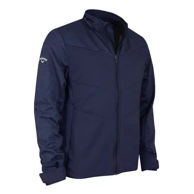 (S, Dark Navy Heather) Callaway Golf Mens Mixed Media Primaloft Swingtech Insulated Jacket