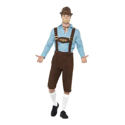 (M, Blue/Brown) Smiffys Mens Beer Fest Costume