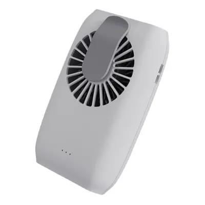 (White) Speeds USB Rechargeable Portable Mini Fan Handheld Cooling Neck Waist Clip Silent Fan