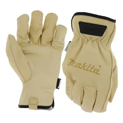 (Extra Large, Pair) Makita Cow Driver Gloves Genuine Durahide Leather - Water Oil Fluid Resistan