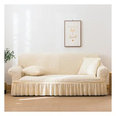 (white, Seaters/190*230cm) Monochrome Modern High Quality Euro Jacquard Stretchable Elastic Sofa