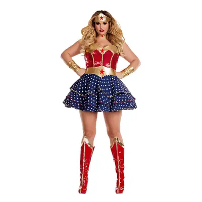 Party King Women's Wonderful Sweetheart Plus Size Costume Red/Multi 2X-Large