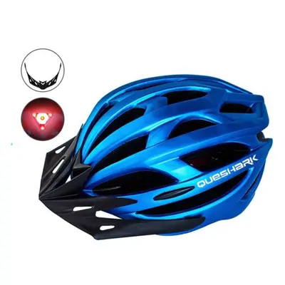 (blue) Queshark Led Cycling Helmet Tail Light Mtb Road Bike Electric Bicycle Helmet Motorcycle R