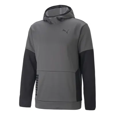 PUMA Men's Train All Day PWR Fleece Hoodie Castlerock Black Medium