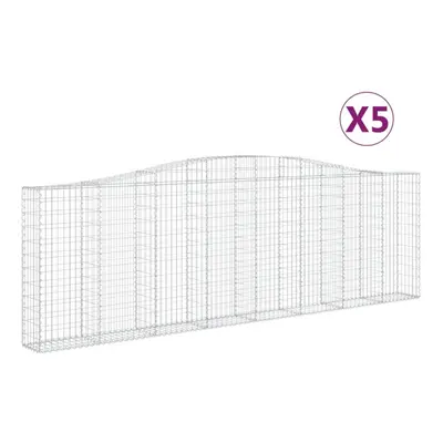 (400 x x 120/140 cm/ pcs) vidaXL Arched Gabion Basket Stone Basket Gabion Retaining Wall Galvani