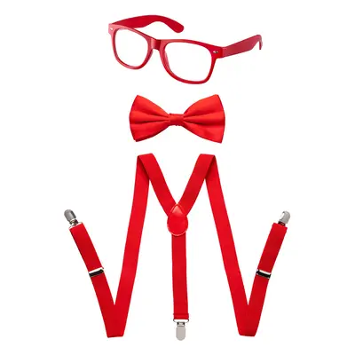 Dress Up America Neon Suspender Bow-tie Sunglasses Accessory Set